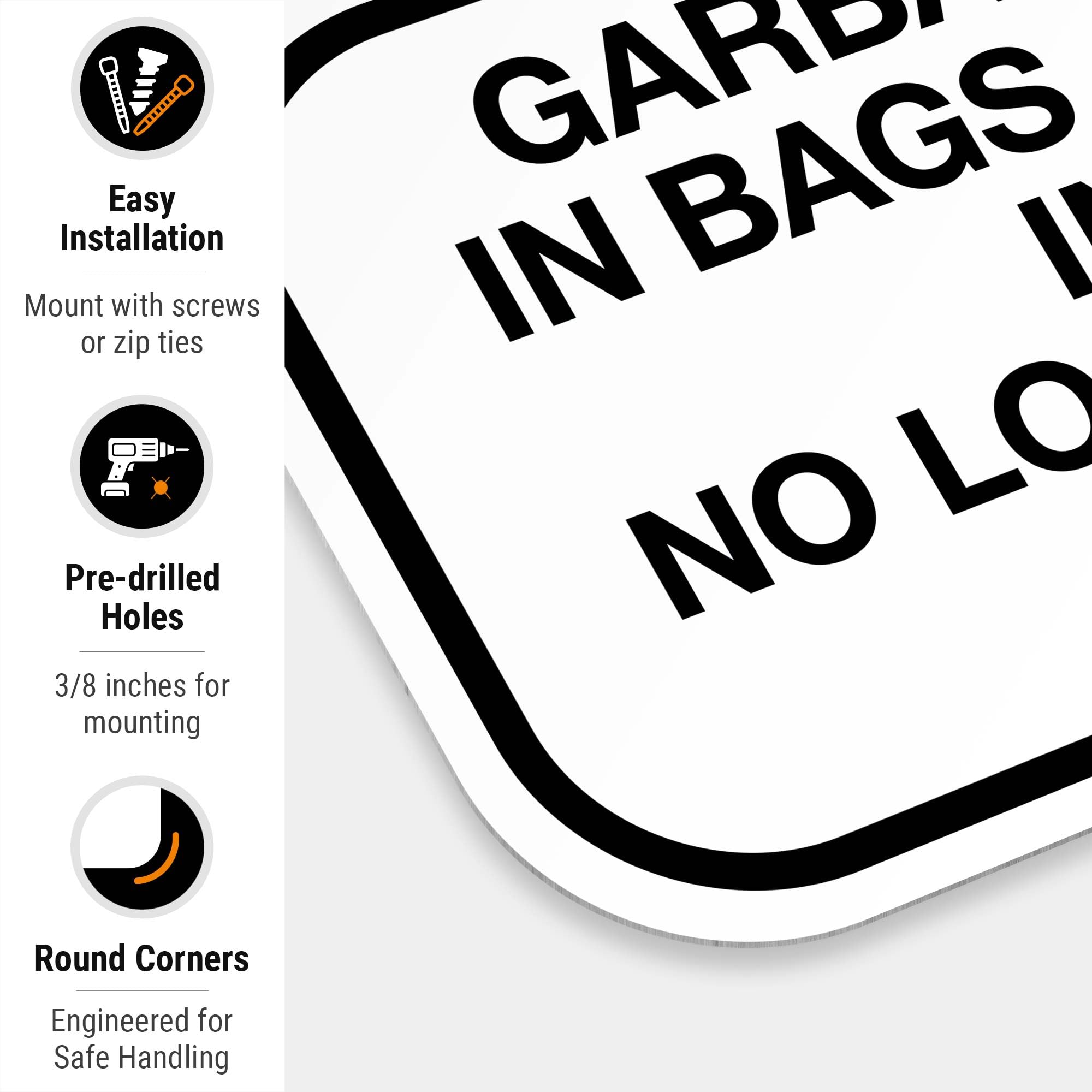 Amazon.com: Garbage Must Be in Bags and Placed in Cans. No Loose
